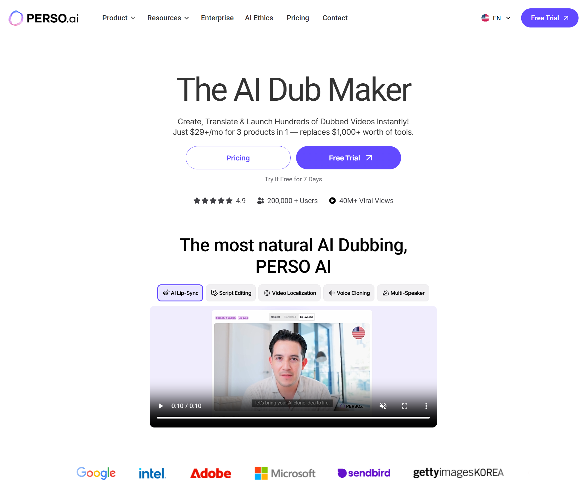 All-in-one AI video platform for dubbing, creation, and live chat - AItrendytools